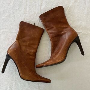 Steve Madden Zip Up Triall Pointed Heel Boots